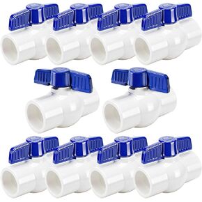 6 Pack 2'' PVC Ball Valve Slip, Water Pipe Full Flow Port Socket Shut Off Valves 2 inch, Blue T Handle SCH40 Plastic Control Valve for Pool, Sewage Pump, Outdoor Plumbing & Irrigation System in Saudi Arabia