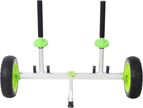 Sit On Kayak Cart, Heavy-Duty Plug-in Cart Dolly with 10 Inch PU Wheels,Width Adjustable Green Aluminium Frame for Versatile Fit Outdoor Use Weather-Resistant Design in Saudi Arabia