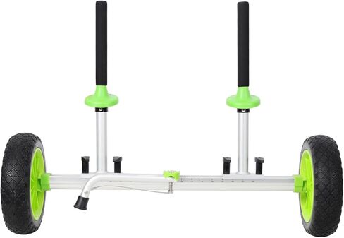 Sit On Kayak Cart, Heavy-Duty Plug-in Cart Dolly with 10 Inch PU Wheels,Width Adjustable Green Aluminium Frame for Versatile Fit Outdoor Use Weather-Resistant Design in Saudi Arabia