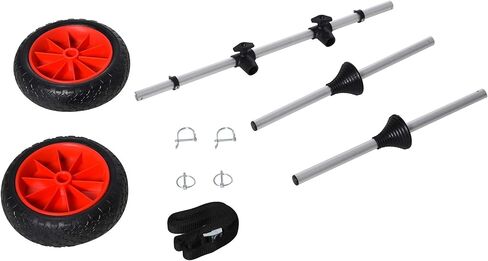Soozier Universal Kayak Cart, Trolley Trailer Kayak Wheels with Strong Aluminum Frame, Adjustable Width Crossbar, & Large Tires in Saudi Arabia