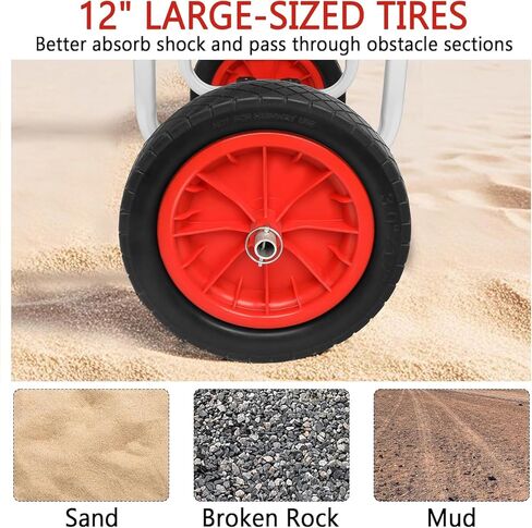 Heavy Duty Kayak Cart,Width Adjustable Canoe Cart with 12inch Flatfree Beach Wheels Boat Dolly Cart Transport Carrier, Adjustable Width Kayak Trolley with Airless Kayak Wheels in Saudi Arabia