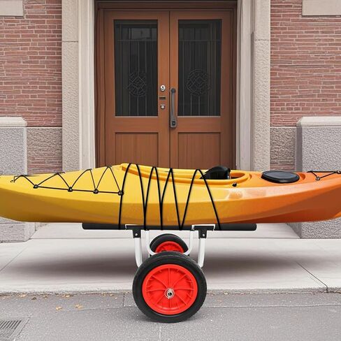 Heavy Duty Kayak Cart,Width Adjustable Canoe Cart with 12inch Flatfree Beach Wheels Boat Dolly Cart Transport Carrier, Adjustable Width Kayak Trolley with Airless Kayak Wheels in Saudi Arabia