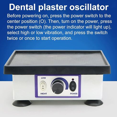 Small Square Quartet Vibrator, 120W Dental Gypsum Mixing Machine, Powerful Lab Vibrator Equipment with High/Low Control Speed Function, for Laboratories and Dental Clinics in Saudi Arabia