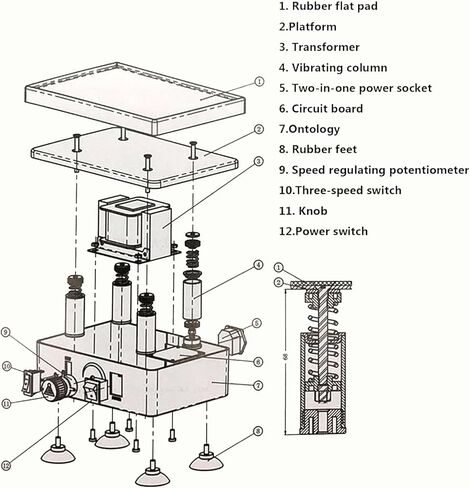 Small Square Quartet Vibrator, 120W Dental Gypsum Mixing Machine, Powerful Lab Vibrator Equipment with High/Low Control Speed Function, for Laboratories and Dental Clinics in Saudi Arabia