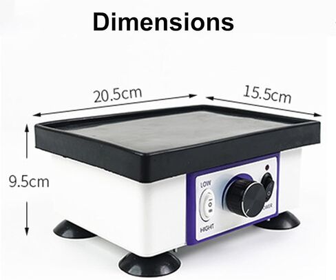 Small Square Quartet Vibrator, 120W Dental Gypsum Mixing Machine, Powerful Lab Vibrator Equipment with High/Low Control Speed Function, for Laboratories and Dental Clinics in Saudi Arabia