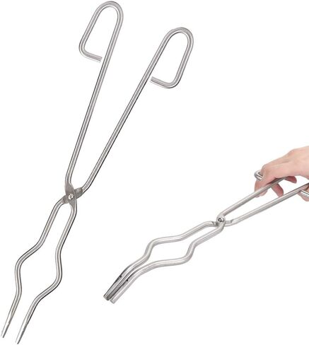 GLOGLOW Nan 40cm Crucible Tongs, Stainless Steel Clamp for Metal Beakers, Ergonomic Design for Lab Use with Heavy Duty Functionality School Supplies in Saudi Arabia