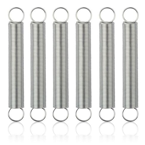 9669 Small Springs, Extension Springs, Single Loop Opening, 4-Inch Length, 9/16-Inch Outside Diameter, Tempered Wire Construction, Pack of 6 in Kuwait