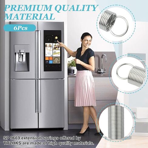 9669 Small Springs, Extension Springs, Single Loop Opening, 4-Inch Length, 9/16-Inch Outside Diameter, Tempered Wire Construction, Pack of 6 in Kuwait