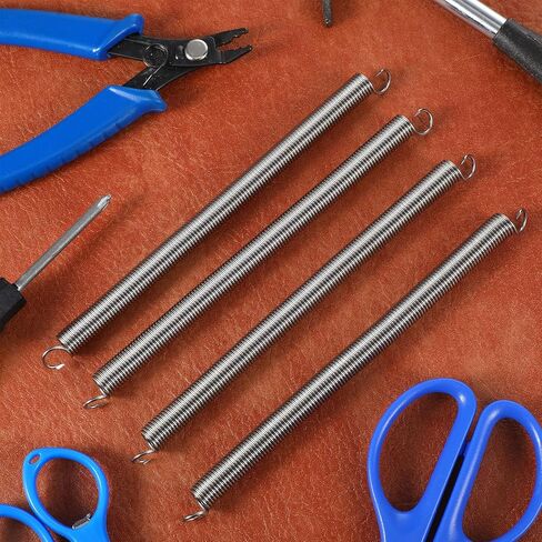 4 PCS Extension Spring, 3/8" × 6-1/2" Extension Springs with Hook Ends, 0.047 Inch Screen Door Spring for Machinery Repair Industrial in Saudi Arabia