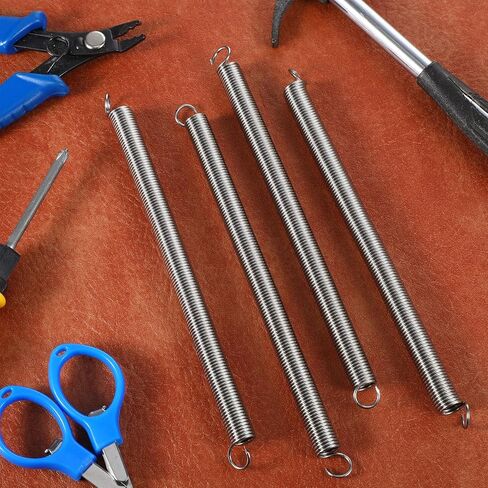 4 PCS Extension Spring, 3/8" × 6-1/2" Extension Springs with Hook Ends, 0.047 Inch Screen Door Spring for Machinery Repair Industrial in Saudi Arabia