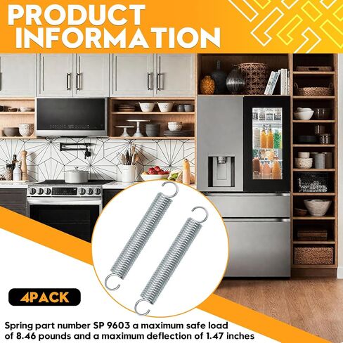 9603 Gate Springs, 0.035 GA x 1/4 in. x 1-7/8 in., Single Loop Open, Nickel-Plated Finish, Spring Steel Construction, 4-Pack in Kuwait