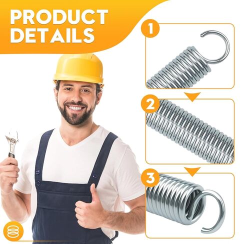 9603 Gate Springs, 0.035 GA x 1/4 in. x 1-7/8 in., Single Loop Open, Nickel-Plated Finish, Spring Steel Construction, 4-Pack in Kuwait