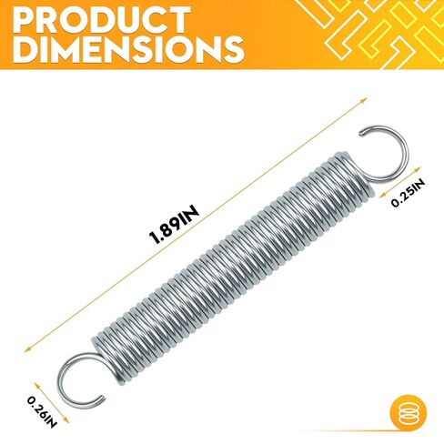 9603 Gate Springs, 0.035 GA x 1/4 in. x 1-7/8 in., Single Loop Open, Nickel-Plated Finish, Spring Steel Construction, 4-Pack in Kuwait