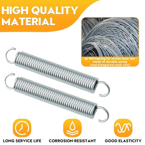 9603 Gate Springs, 0.035 GA x 1/4 in. x 1-7/8 in., Single Loop Open, Nickel-Plated Finish, Spring Steel Construction, 4-Pack in Kuwait
