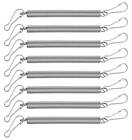 8Pcs Extension Springs with Hook Ends, 4.5 Inch Stainless Steel Extension Spring Clip for Rabbit Hamster Water Dispenser, Drinking Bottle Holder (2 Clips Included) in Saudi Arabia