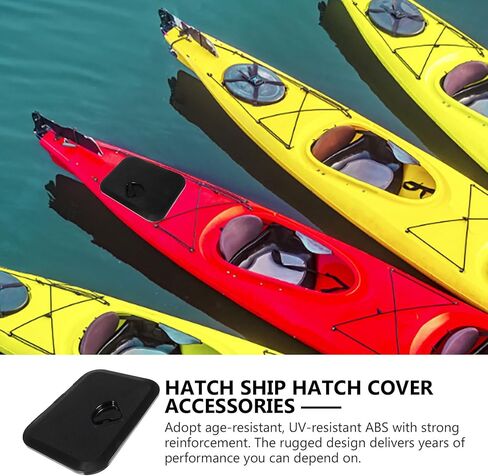Marine Deck Cover, Boat Deck Hatch Lid, 14.7" X 10.6" Replacement Rv Decks with 180° Lid & Non-Slip Lids, Waterproof Abs Access Hatch for Yacht, Rv, Boat Floor & Storage Compartment, Black in Saudi Arabia