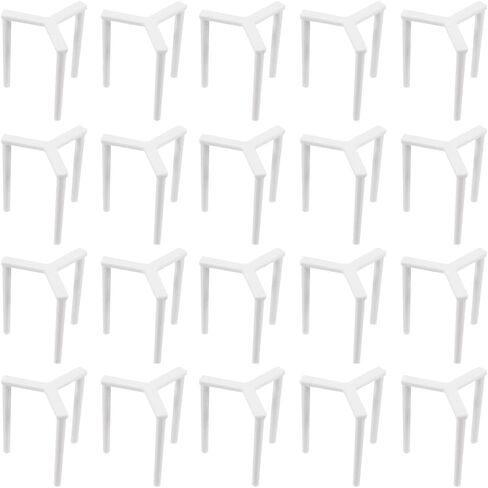 100 Pieces Pizza Stand Pizza Saver Tabletop Pizza Saver Plastic Pizza Stands Pizza Box Stack Pizza Saver Stand Pizza Boxes Stands Plastic Tripod Stack, White in Saudi Arabia