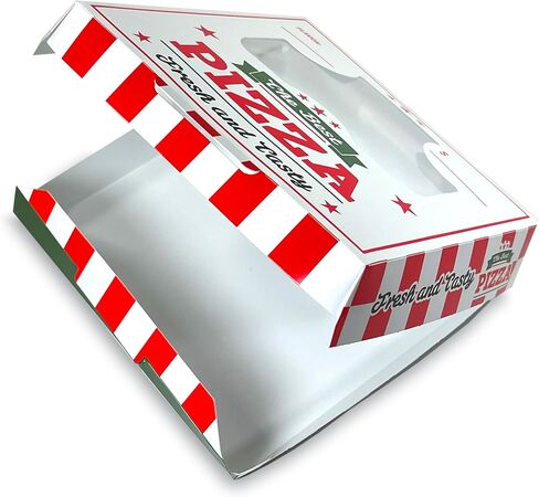 صندوق بيتزا فردي محدث | علبة بيتزا صغيرة يمكن التخلص منها بنافذة شفافة | صدفي سهل، سميك وقوي | مقاوم للدهون، آمن للاستخدام في الميكروويف والفريزر | 200/علبة (6 بوصة طول × 6 بوصة عرض × 1.75 بوصة ارتفاع) in Kuwait