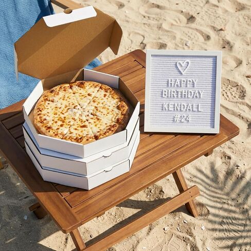 ZENFUN 20 Pc 12"×12"×2" White Pizza Boxes, Kraft Pizza Boxes, Corrugated Pizza Box, Take Out Food Containers Packing Boxes for Cookies Pie Cake Party Favor, Octagon in Saudi Arabia