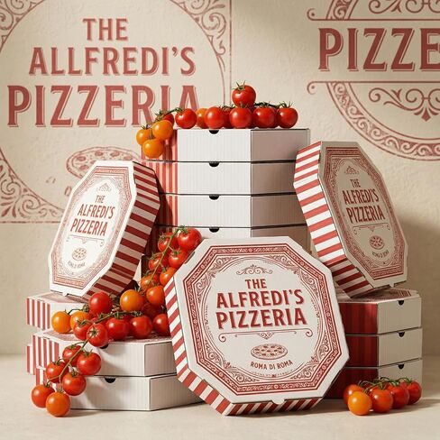 ZENFUN 20 Pc 12"×12"×2" White Pizza Boxes, Kraft Pizza Boxes, Corrugated Pizza Box, Take Out Food Containers Packing Boxes for Cookies Pie Cake Party Favor, Octagon in Saudi Arabia