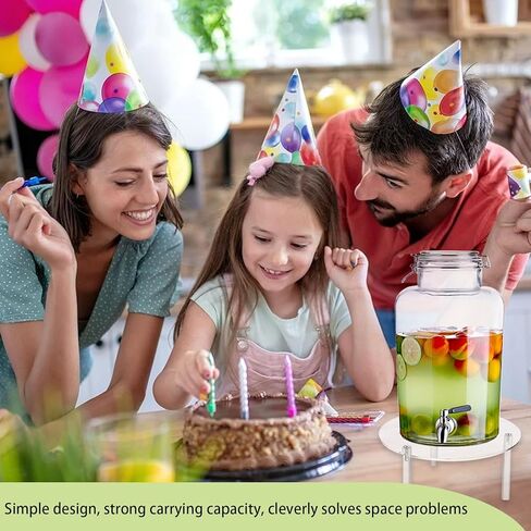 4 قطع من حامل موزع المشروبات، حامل موزع مشروبات أكريليك مقاس 7.9 بوصة، حامل أكريليك شفاف، قاعدة حامل إبريق مع مفك براغي لحامل موزع المياه للحفلات وحفلات الزفاف وحامل الكيك وحوامل النباتات in Saudi Arabia