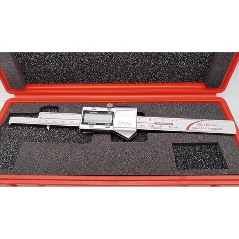 Inside Groove Width Digital Caliper with Hook, Measure Width of Grooves Inside Bores, Range 3-150mm, Resolution 0.01mm, mm/inch, Stainless Steel in Saudi Arabia