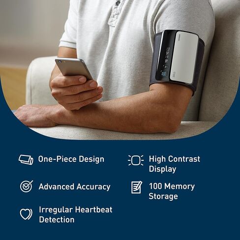 OMRON EVOLV Bluetooth اللاسلكية مراقبة ضغط الدم أعلى الذراع - صحة سريريًا. in Kuwait