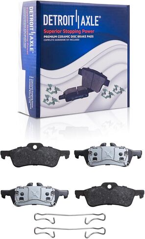 Detroit Axle - 1.4L Brake Kit for Volkswagen 2019 2020 Jetta 11.34 inch Front and 10.71 inch Rear Drilled Slotted Brake Rotors Ceramic Brakes Pads Replacement in Kuwait