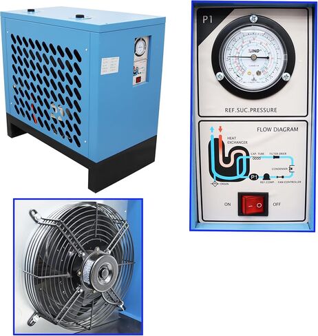 15C مجفف تبريد ضاغط الهواء نظام تجفيف الهواء المبرد 70 CFM سعة التدفق 15HP ضواغط الهواء 220 فولت in Kuwait