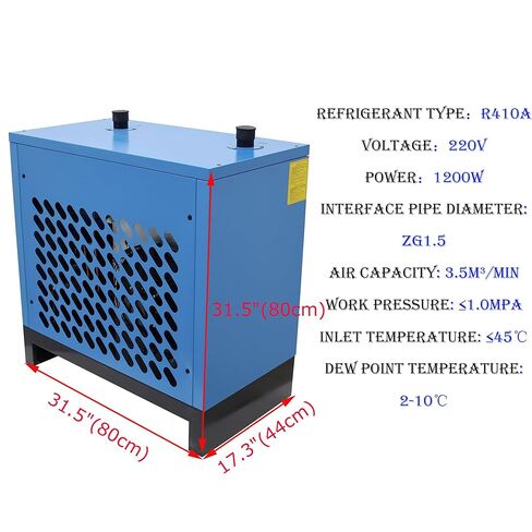 30C مجفف تبريد ضاغط الهواء نظام تجفيف الهواء المبرد 3.5 متر مكعب / دقيقة سعة الهواء 30 حصان ضواغط الهواء 220 فولت in Kuwait