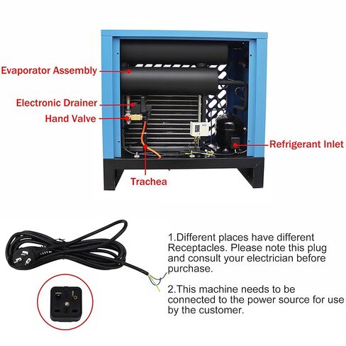 30C مجفف تبريد ضاغط الهواء نظام تجفيف الهواء المبرد 3.5 متر مكعب / دقيقة سعة الهواء 30 حصان ضواغط الهواء 220 فولت in Kuwait