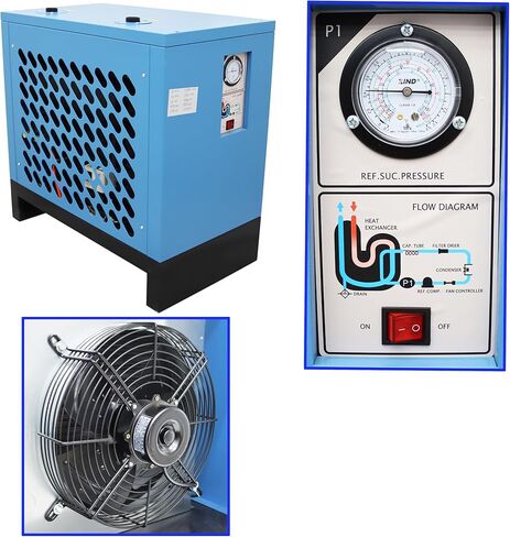 20C مجفف تبريد ضاغط الهواء نظام تجفيف الهواء المبرد 2.5 متر مكعب / دقيقة سعة الهواء 20 حصان ضواغط الهواء 110 فولت in Kuwait