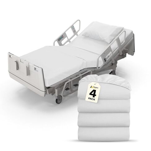 Avalon Bedding Fitted Hospital Bed Sheets - Knitted Jersey Sheets for Hospital Bed Fitted Sheet with All Around Elastic - Twin Size 36" x 84" x 16" (Pack of 2) in Saudi Arabia