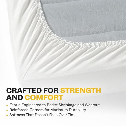 Avalon Bedding Fitted Hospital Bed Sheets - Knitted Jersey Sheets for Hospital Bed Fitted Sheet with All Around Elastic - Twin Size 36" x 84" x 16" (Pack of 2) in Saudi Arabia