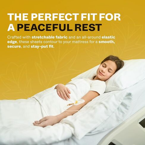 Avalon Bedding Fitted Hospital Bed Sheets - Knitted Jersey Sheets for Hospital Bed Fitted Sheet with All Around Elastic - Twin Size 36" x 84" x 16" (Pack of 2) in Saudi Arabia