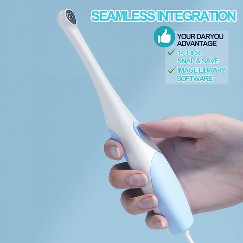 منظار داخلي للفم، كاميرا عالية الدقة 1920 بكسل مع 8 مصابيح LED قابلة للتعديل وكاميرا فيديو منزلية لفحص الأسنان متوافق مع Android وiOS وiPhone (أرجواني) in Kuwait