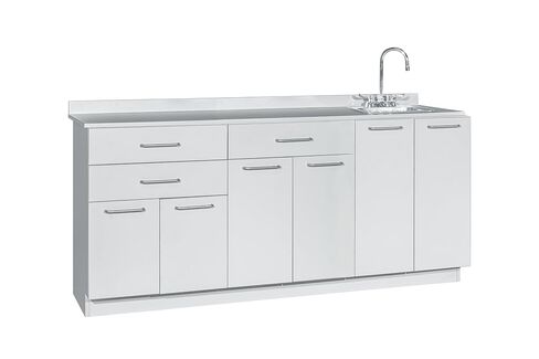 Exam Room Medical Grey Base Cabinet with Right Sink - 72-inch Width in Kuwait