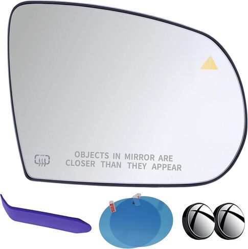 EAP Driver Side Mirror Glass Compatible with Jeep Cherokee 2014-2023, Jeep Compass 2017-2023, Heated with Blind Spot Without Auto Dimming 68228920AA 68228919AB 68368583AA CH1324176 in Kuwait