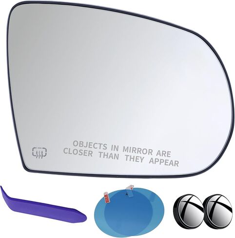 EAP Driver Side Mirror Glass Compatible with Jeep Cherokee 2014-2023, Jeep Compass 2017-2023, Heated with Blind Spot Without Auto Dimming 68228920AA 68228919AB 68368583AA CH1324176 in Kuwait