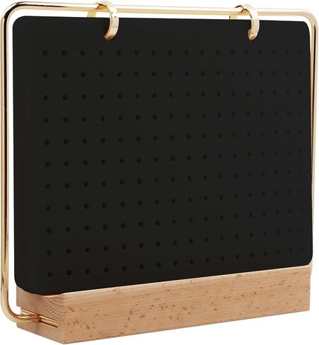 حامل عرض الدبوس، حامل عرض دبوس المينا 8 صفحات مع قاعدة خشبية، حامل تخزين منظم Pi-n على الطاولة لدبابيس الشارات القابلة للتجميع، يحمل ما يصل إلى 200+ دبابيس (اللون: أبيض) in Kuwait