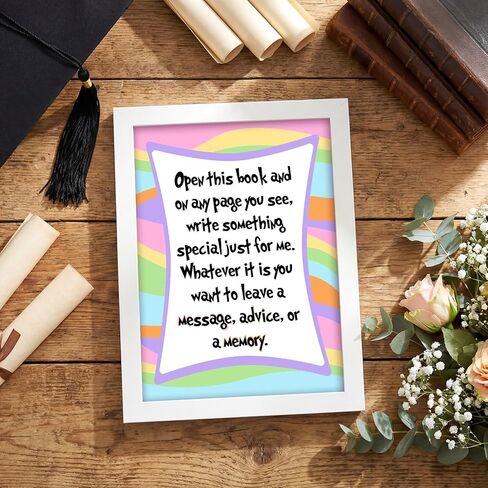 2 Pcs Graduation Party Table Sign Graduation Candy Buffet Sign Decorations Colorful Grad Table Decor White Wooden Picture Frame Inspirational Gifts Class of 2026 Grad Party Gifts in Kuwait