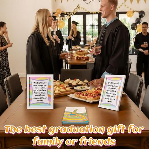 2 Pcs Graduation Party Table Sign Graduation Candy Buffet Sign Decorations Colorful Grad Table Decor White Wooden Picture Frame Inspirational Gifts Class of 2026 Grad Party Gifts in Kuwait