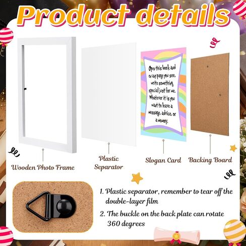 2 Pcs Graduation Party Table Sign Graduation Candy Buffet Sign Decorations Colorful Grad Table Decor White Wooden Picture Frame Inspirational Gifts Class of 2026 Grad Party Gifts in Kuwait