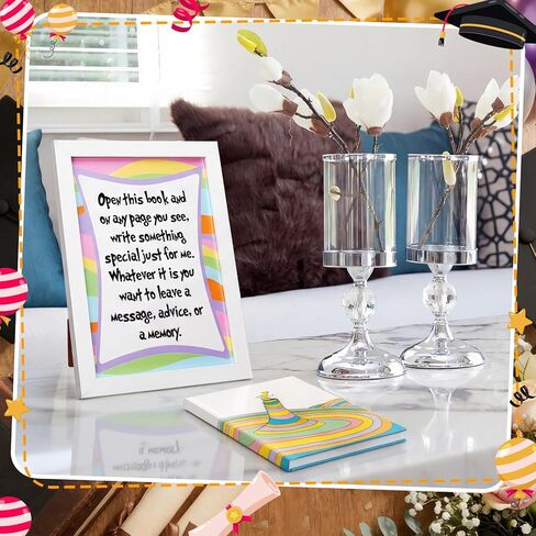 2 Pcs Graduation Party Table Sign Graduation Candy Buffet Sign Decorations Colorful Grad Table Decor White Wooden Picture Frame Inspirational Gifts Class of 2026 Grad Party Gifts in Kuwait