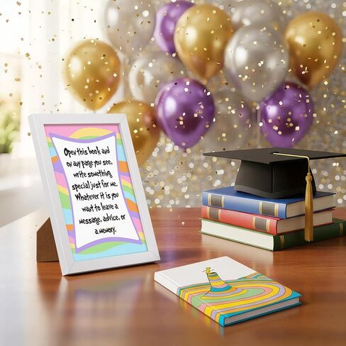 2 Pcs Graduation Party Table Sign Graduation Candy Buffet Sign Decorations Colorful Grad Table Decor White Wooden Picture Frame Inspirational Gifts Class of 2026 Grad Party Gifts in Kuwait