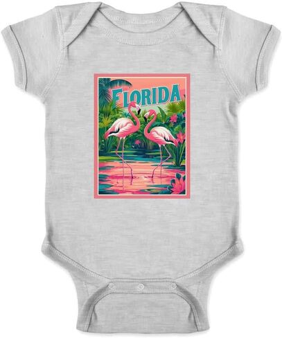 Pop Threads Florida Flamingos II Infant Baby Boy Girl Bodysuit in Saudi Arabia