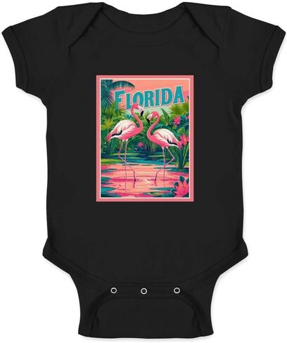 Pop Threads Florida Flamingos II Infant Baby Boy Girl Bodysuit in Saudi Arabia