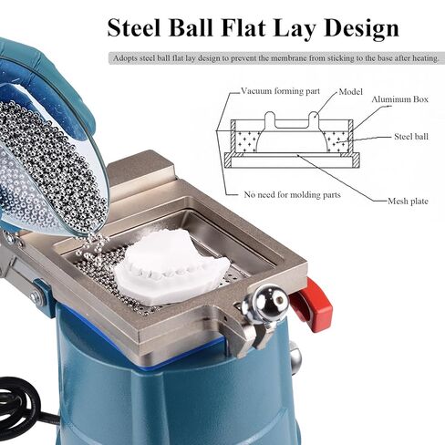 USA Laboratory 1000W Vacuum Forming Machine,Heat Molding Former Heavy-Duty Thermoforming Molding Machine with Symmetrical Heating System with Steel Balls in Kuwait
