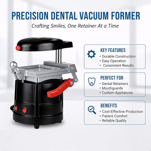 Dental Black Vacuum Forming Machine Vacuum Former Machine,1400W Vacuform Thermforming Lab Equipment Heat Molder in Kuwait