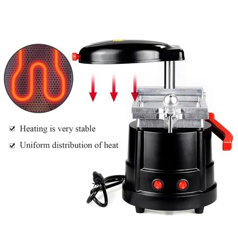 Dental Black Vacuum Forming Machine Vacuum Former Machine,1400W Vacuform Thermforming Lab Equipment Heat Molder in Kuwait